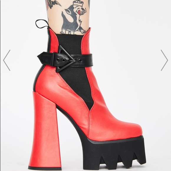 Shoes - NEW Red Perceptions Platform Bootie